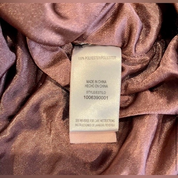 LOUNA🍒SMALL 🍒RICH BRONZE BROWN RUCHED LONG SLEEVED PARTY EVENT DRESS 🍒 - Picture 12 of 16